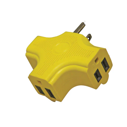 Voltec 3-Outlet Yellow Adapter