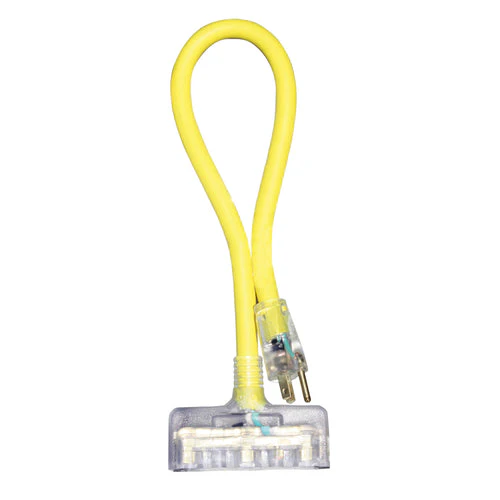 Voltec 12 Gauge 3-Outlet Adapter w/ Lighted Ends