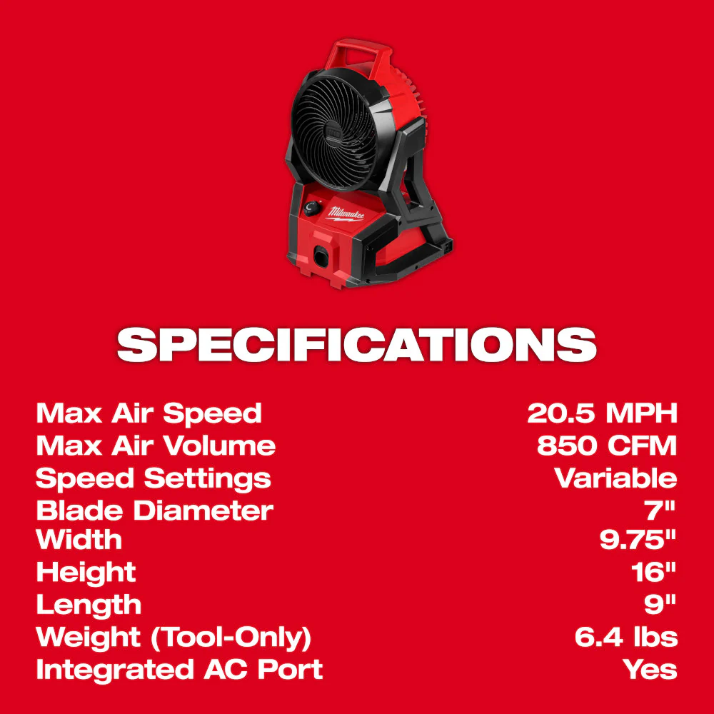 Milwaukee M18™ Brushless PACKOUT™ Fan - Tool Only - Image 13