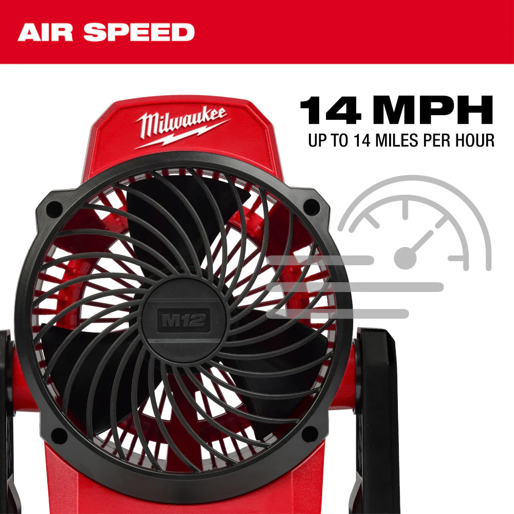 Milwaukee M12 Cordless Mounting Fan - Tool Only - Image 3