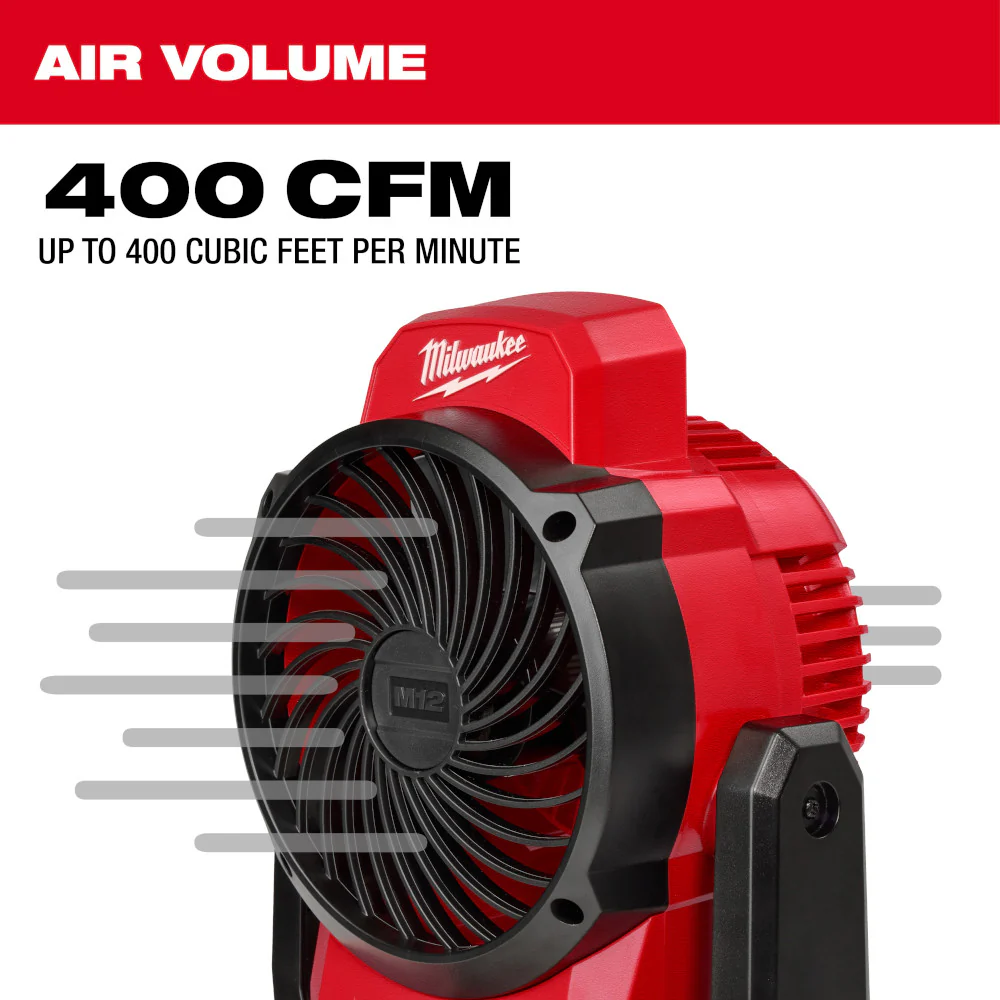Milwaukee M12 Cordless Mounting Fan - Tool Only - Image 4