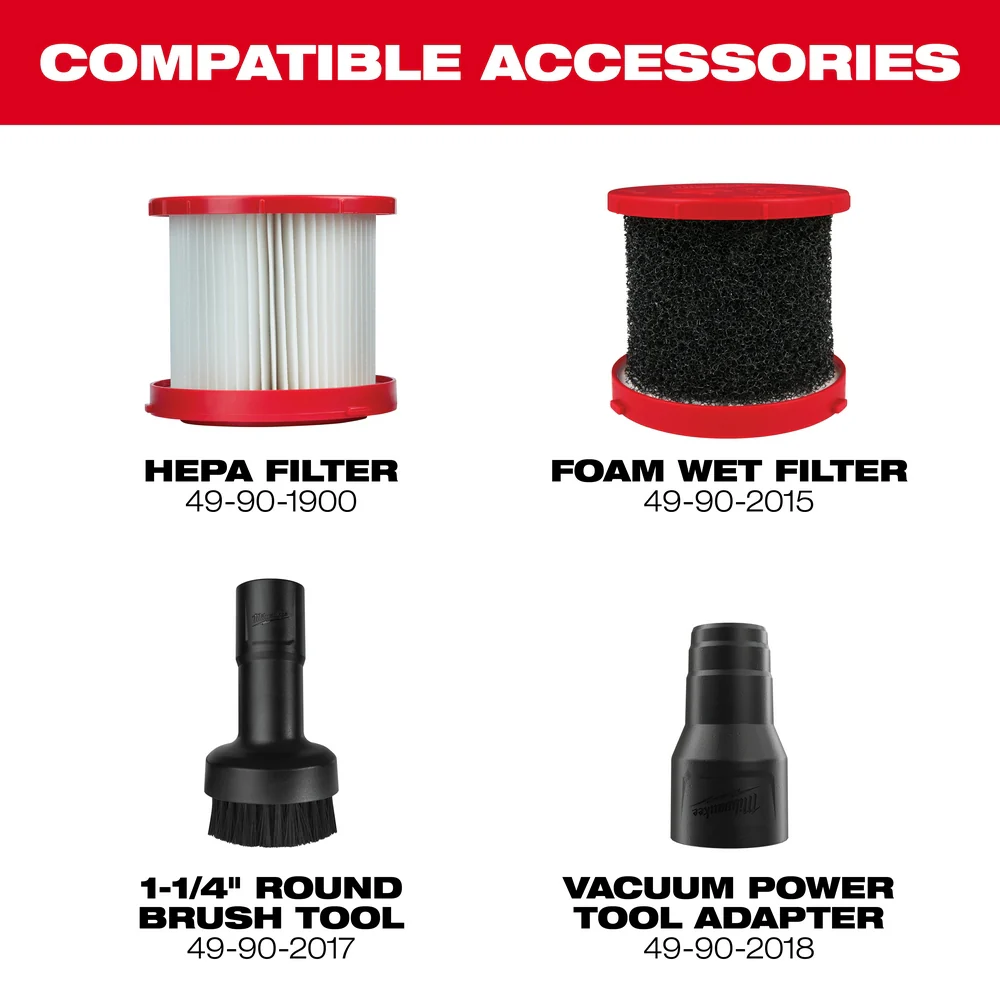 Milwaukee M18 Cordless 2-Gallon Wet/Dry Vacuum - Tool Only - Image 4