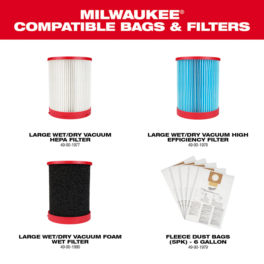 Milwaukee M18 FUEL 6 gal. Wet/Dry Vacuum - Tool Only - Image 11