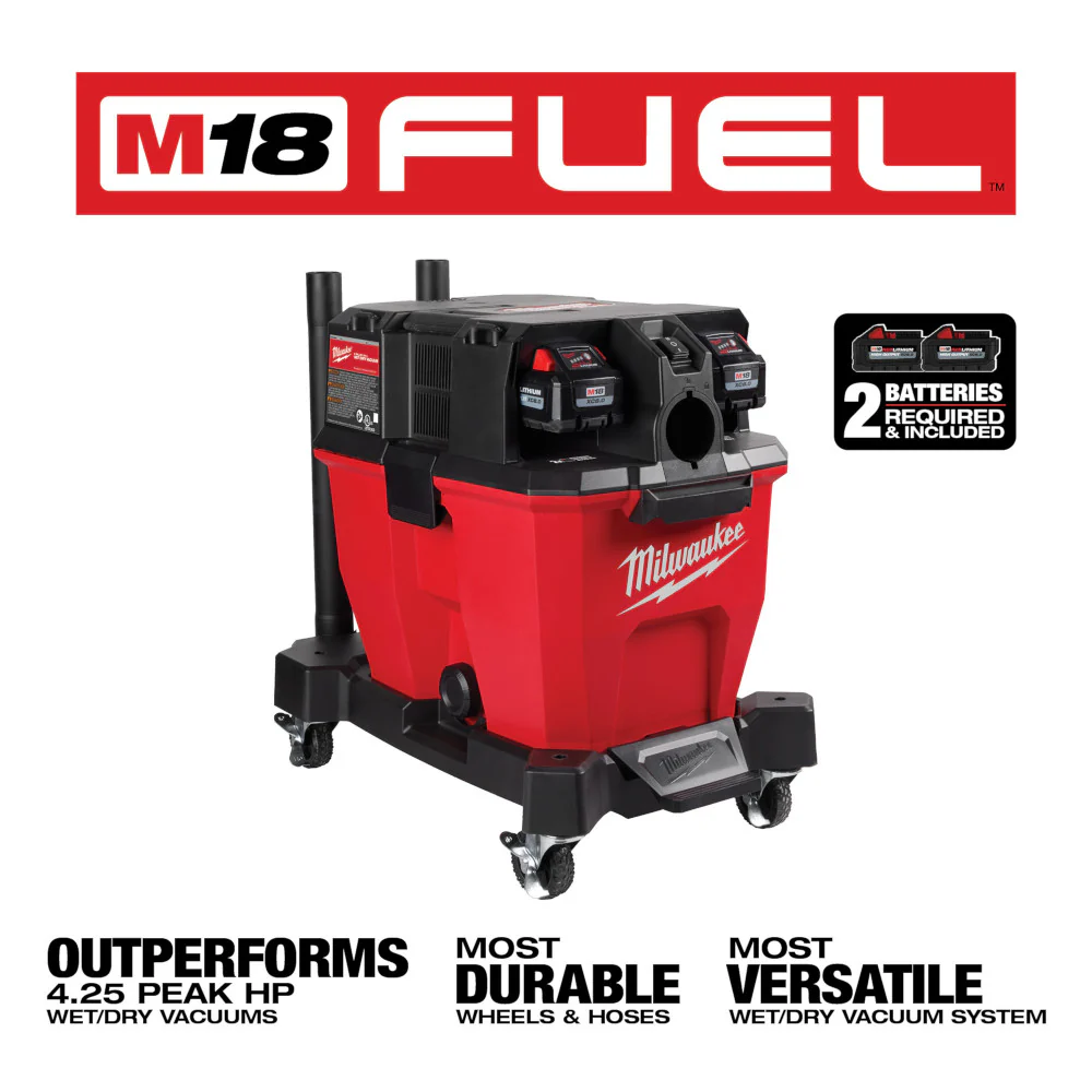 Milwaukee M18 FUEL 9 Gallon Dual-Battery Wet/Dry Vacuum Kit - Image 3