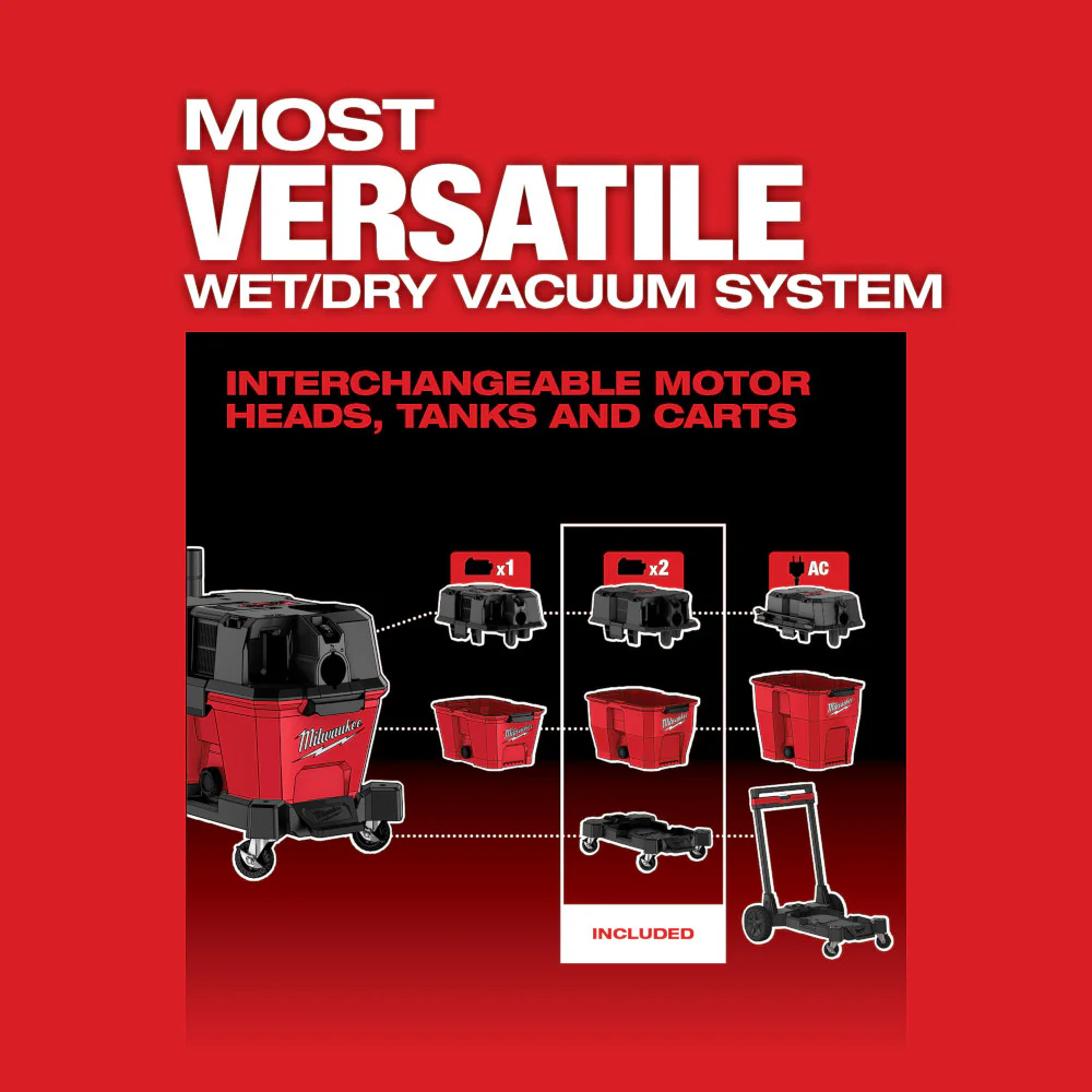 Milwaukee M18 FUEL 9 Gallon Dual-Battery Wet/Dry Vacuum Kit - Image 7