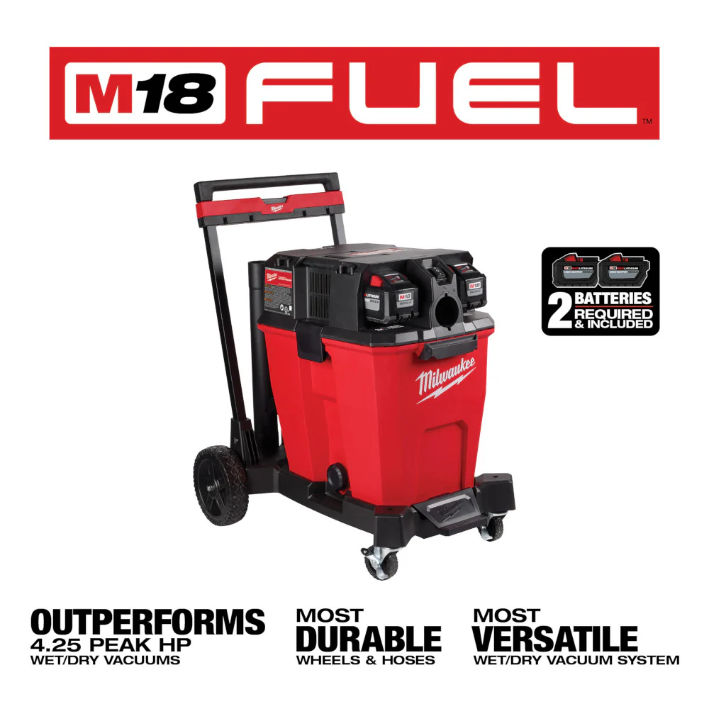 Milwaukee M18 FUEL™ 12 Gallon Dual Battery Wet/Dry Vacuum Kit - Image 3