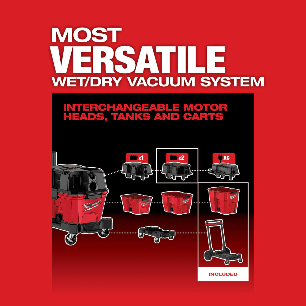 Milwaukee M18 FUEL™ 12 Gallon Dual Battery Wet/Dry Vacuum Kit - Image 7