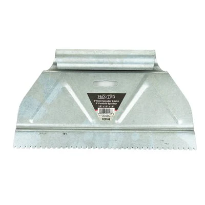 Tooltech 9" Galvanized Steel Spreader - 1/8" V-Notch