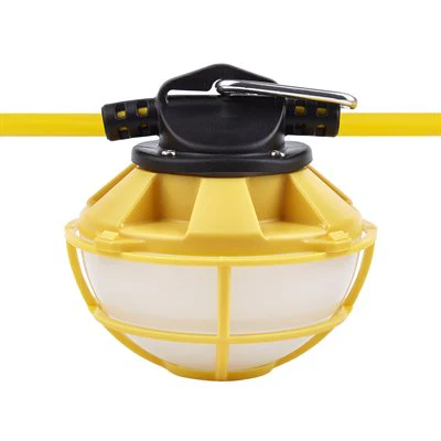 Industrial 60W LED String Work Light Set 5-Head SJTW 16/3 - 50ft - Image 5