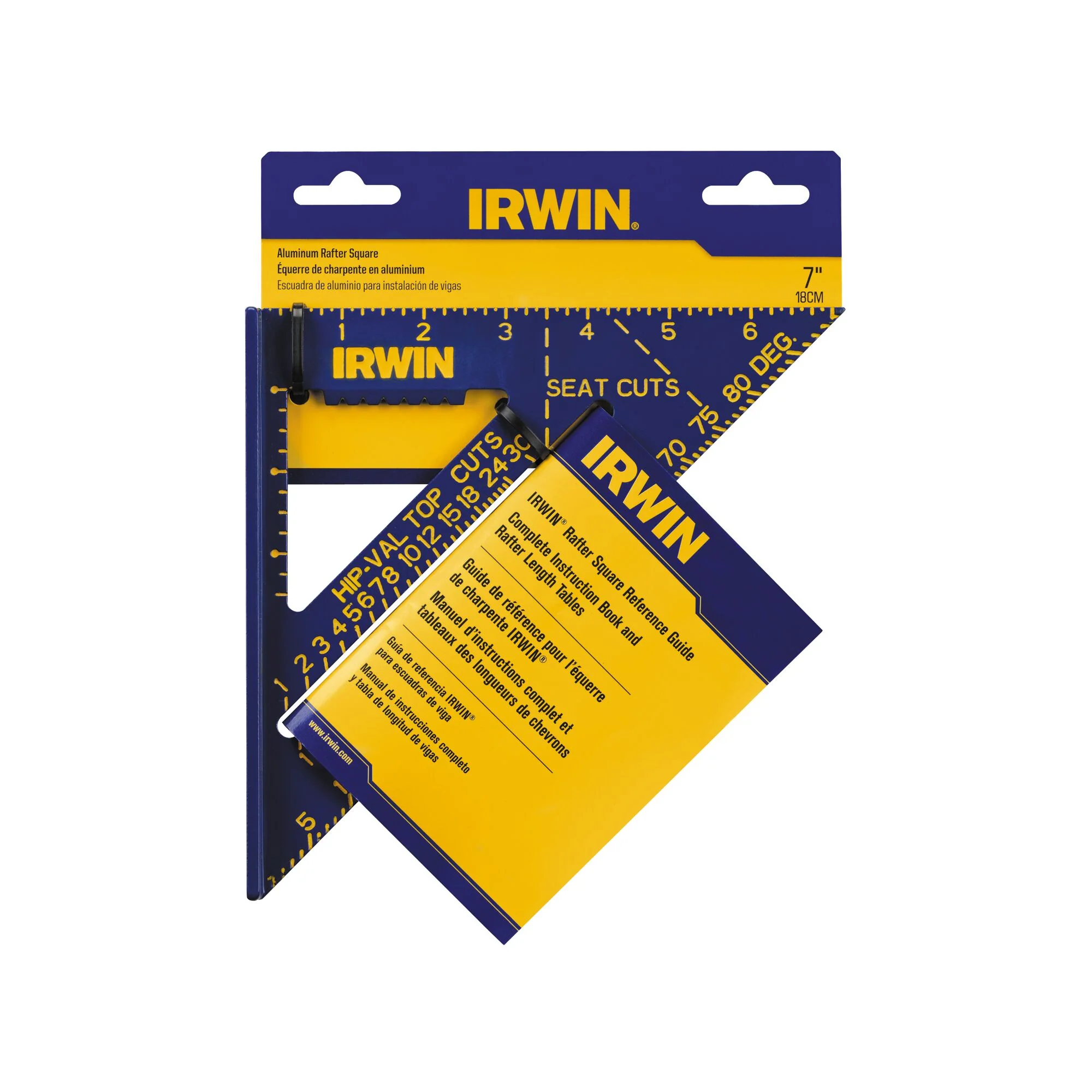 Irwin Hi-Contrast Aluminum Rafter Square - 7" - Image 9