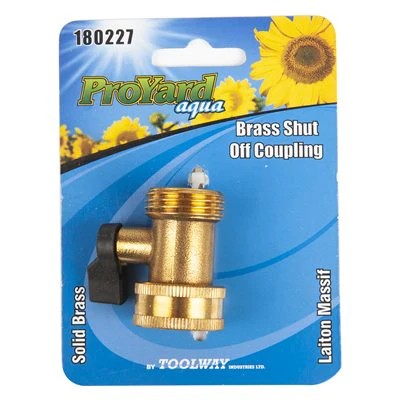 ProYard Brass In-Line Hose Connector With Shut Off Levers - 3/4" - Image 3