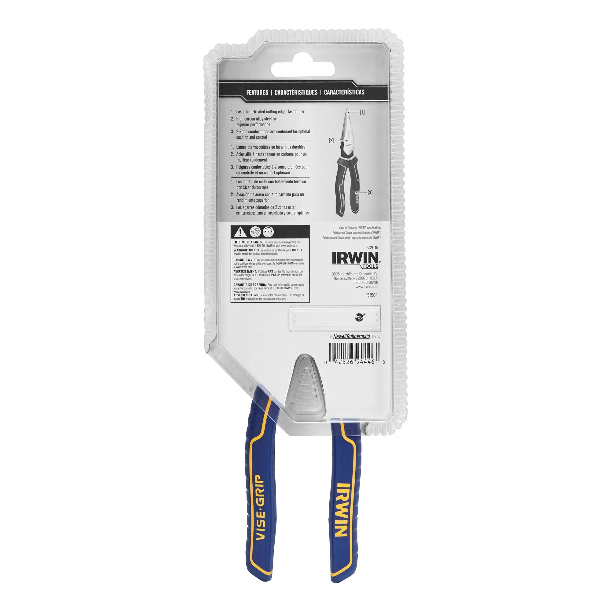 Irwin Vise-Grip 8" Long Nose Pliers - Image 3