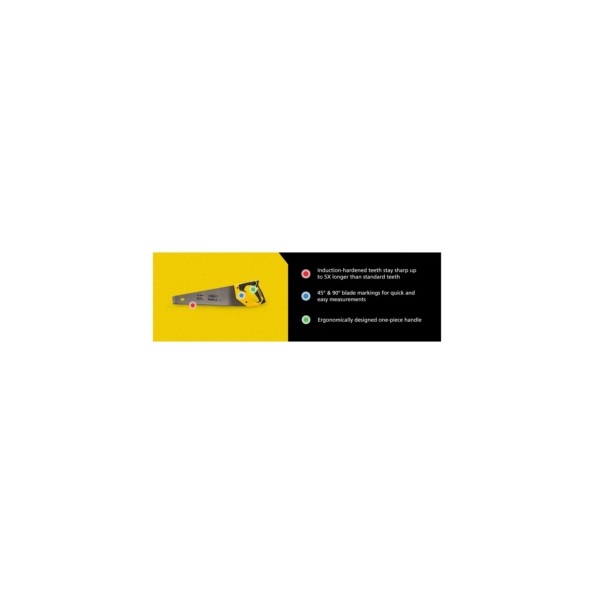 Stanley 15" Finish Cut SharpTooth Saw - Image 7