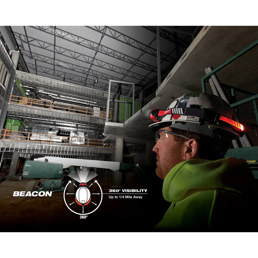 Milwaukee USB Rechargeable BEACON Hard Hat Light - Image 6