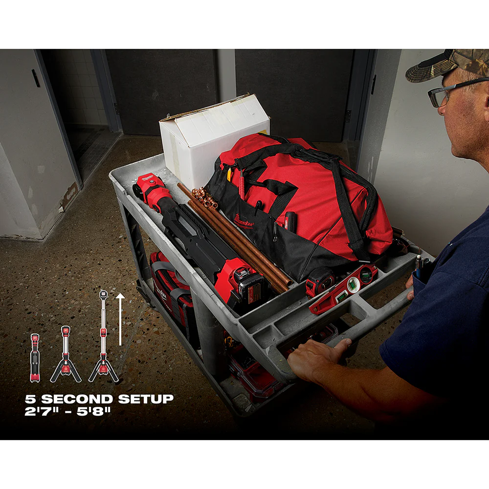 Milwaukee M12 Cordless ROCKET Dual Power Tower Light - Tool Only - Image 6