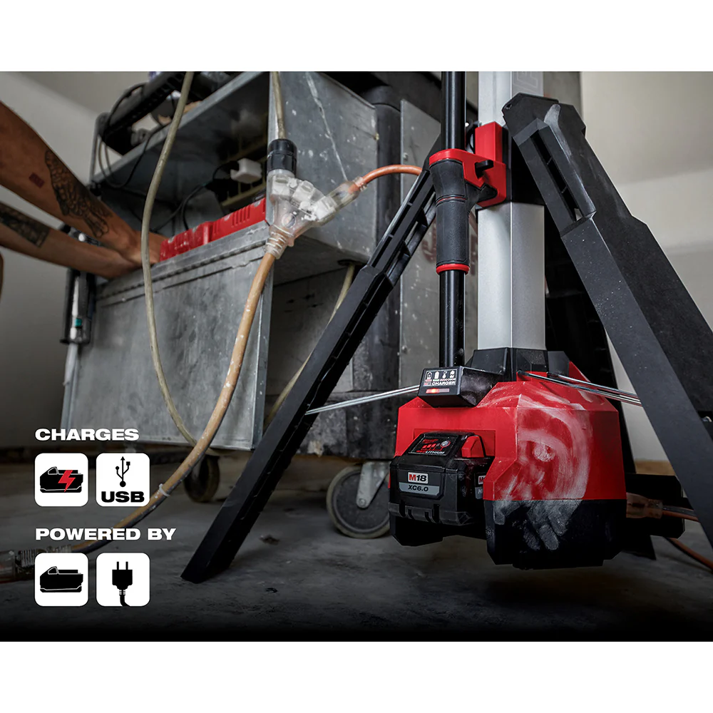 Milwaukee M18 Cordless ROCKET Tower Light/Charger - Tool Only - Image 7