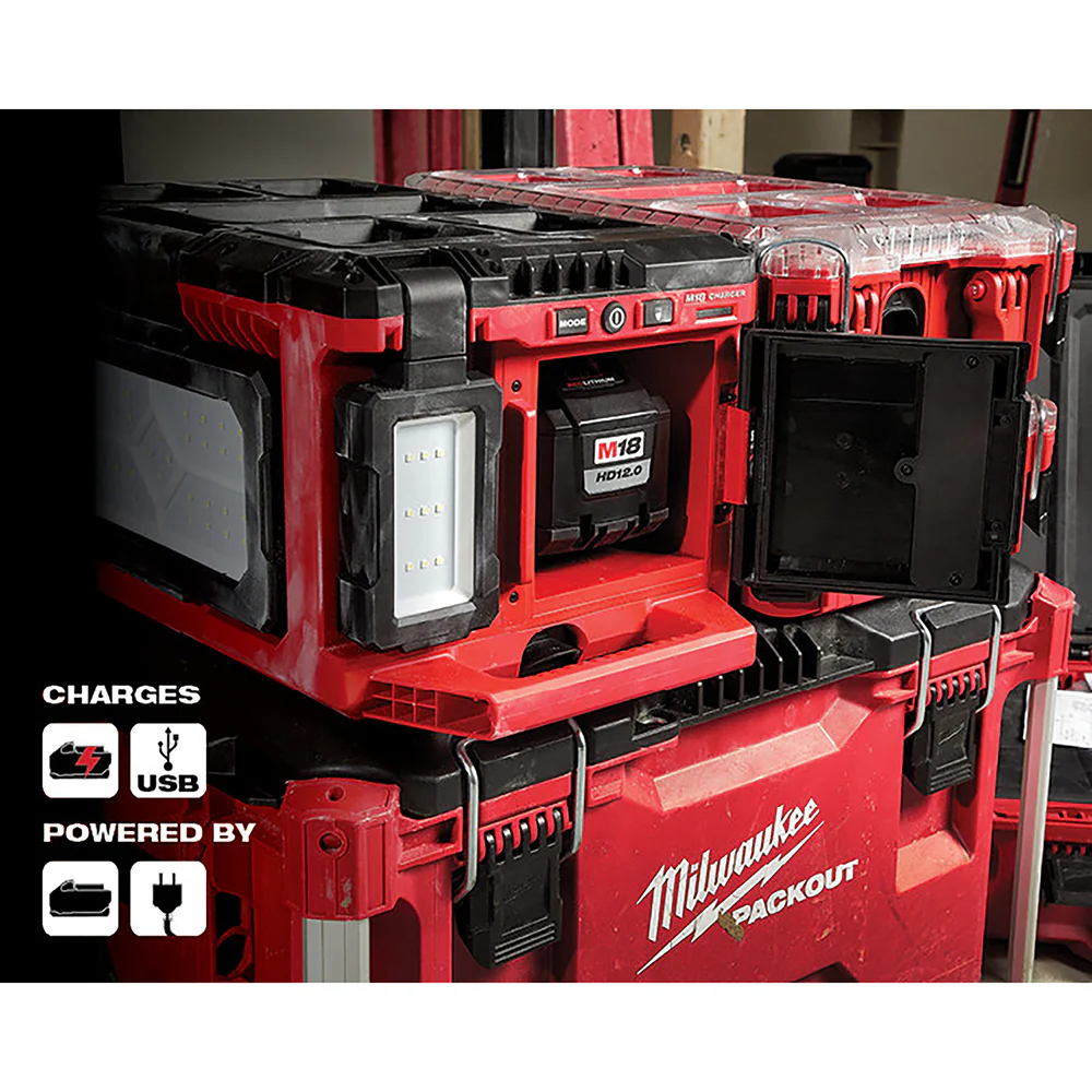 Milwaukee M18 Cordless PACKOUT Light/Charger  - Tool Only - Image 6