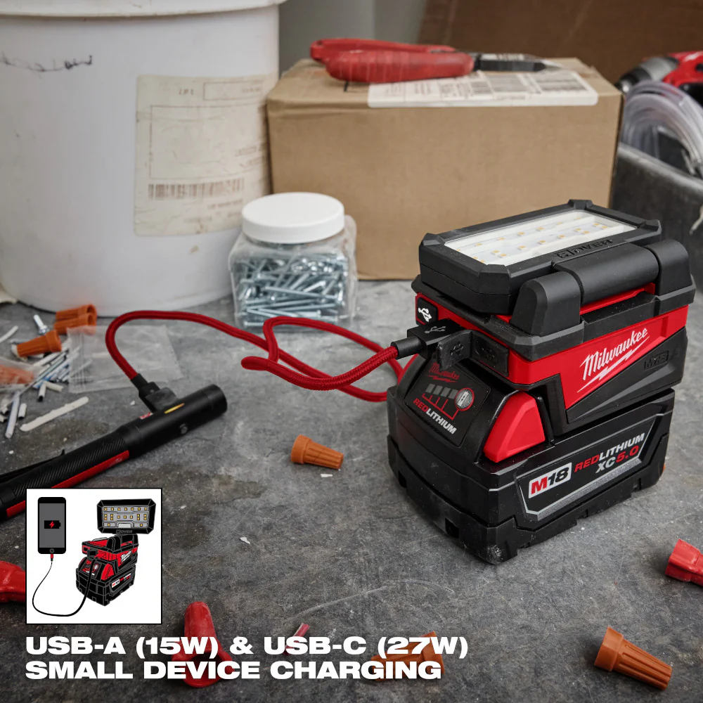 Milwaukee M18™ ROVER™ Compact Folding Flood Light w/ USB Charging - Image 4