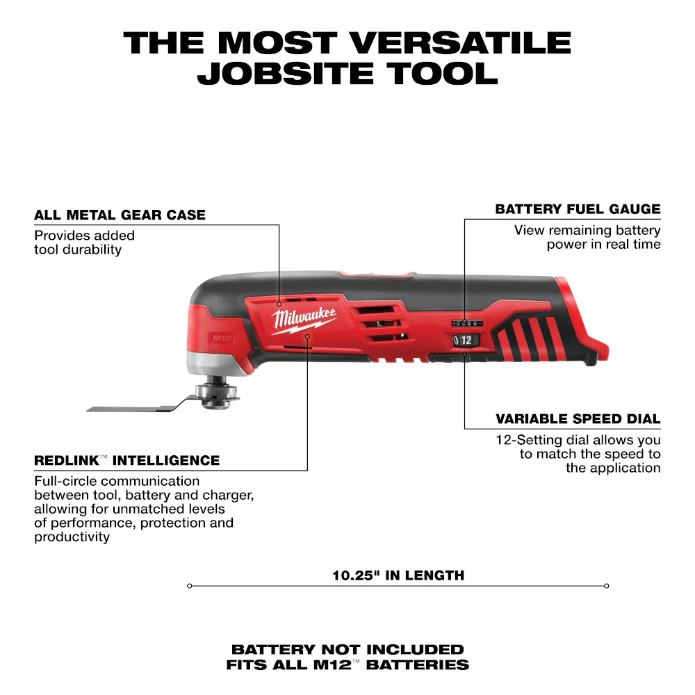 Milwaukee M12 Cordless Multi-Tool - Tool Only - Image 3