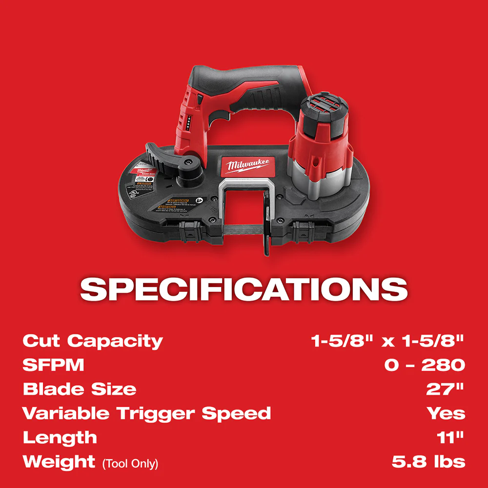 Milwaukee M12 Cordless Sub-Compact Band Saw Kit - Image 4