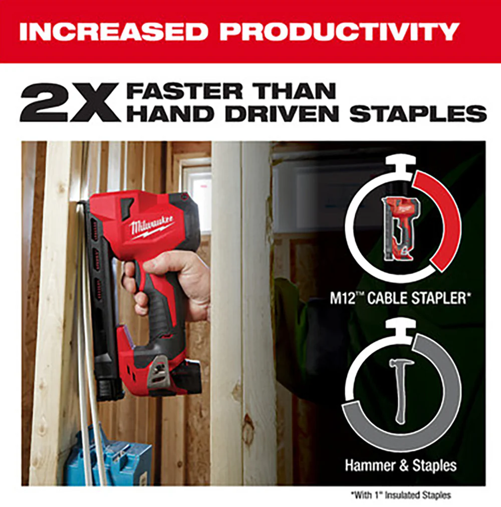 Milwaukee M12 Cable Stapler - Tool Only - Image 16