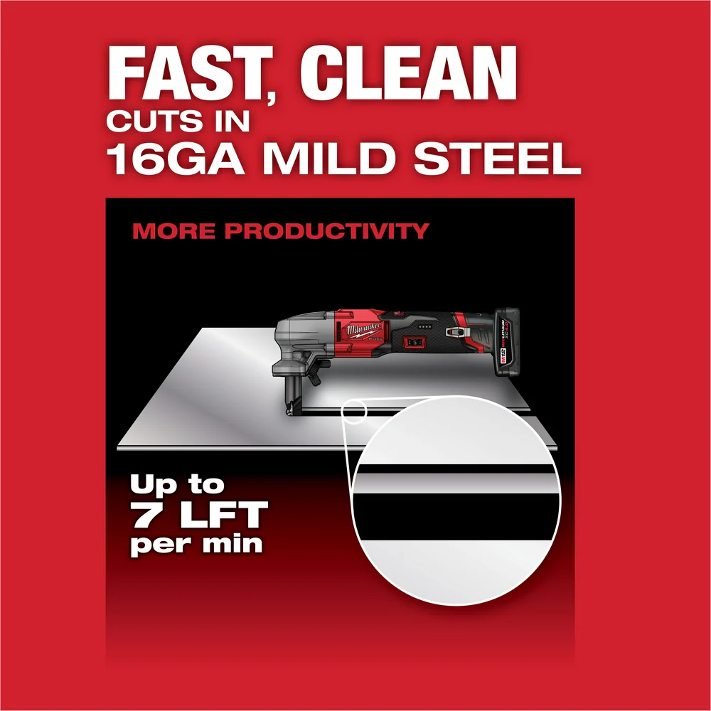 Milwaukee M12 FUEL 16 Gauge Nibbler - Tool Only - Image 5