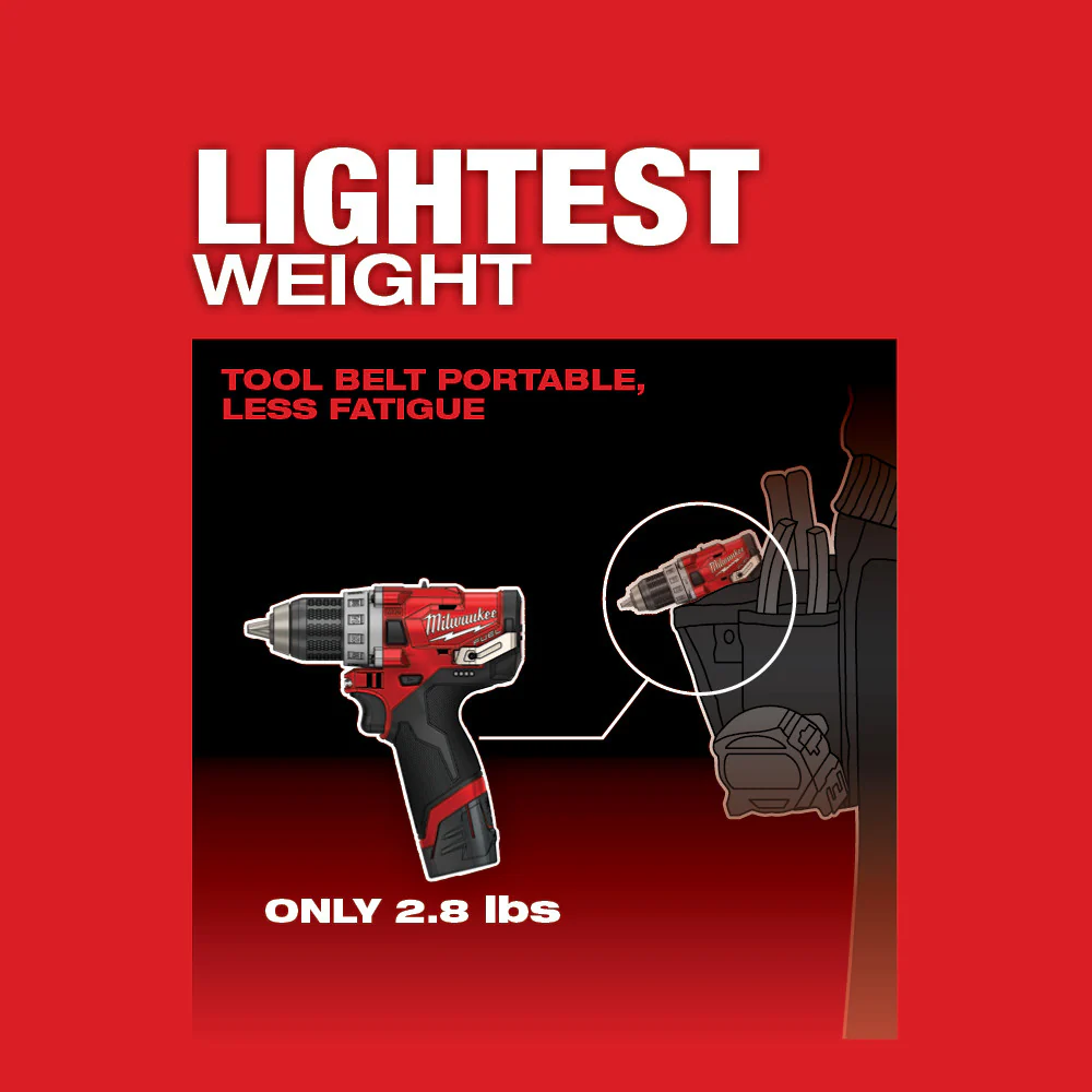 Milwaukee M12 FUEL Cordless 1/2" Drill Driver  - Tool Only - Image 4