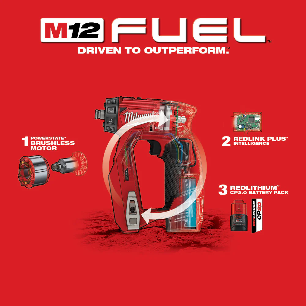 Milwaukee M12 FUEL Cordless Installation Drill/Driver Kit - Image 7