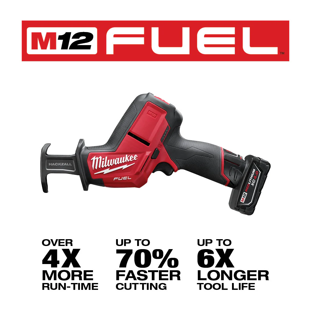 Milwaukee M12 FUEL Cordless HACKZALL Reciprocating Saw Kit - Image 3