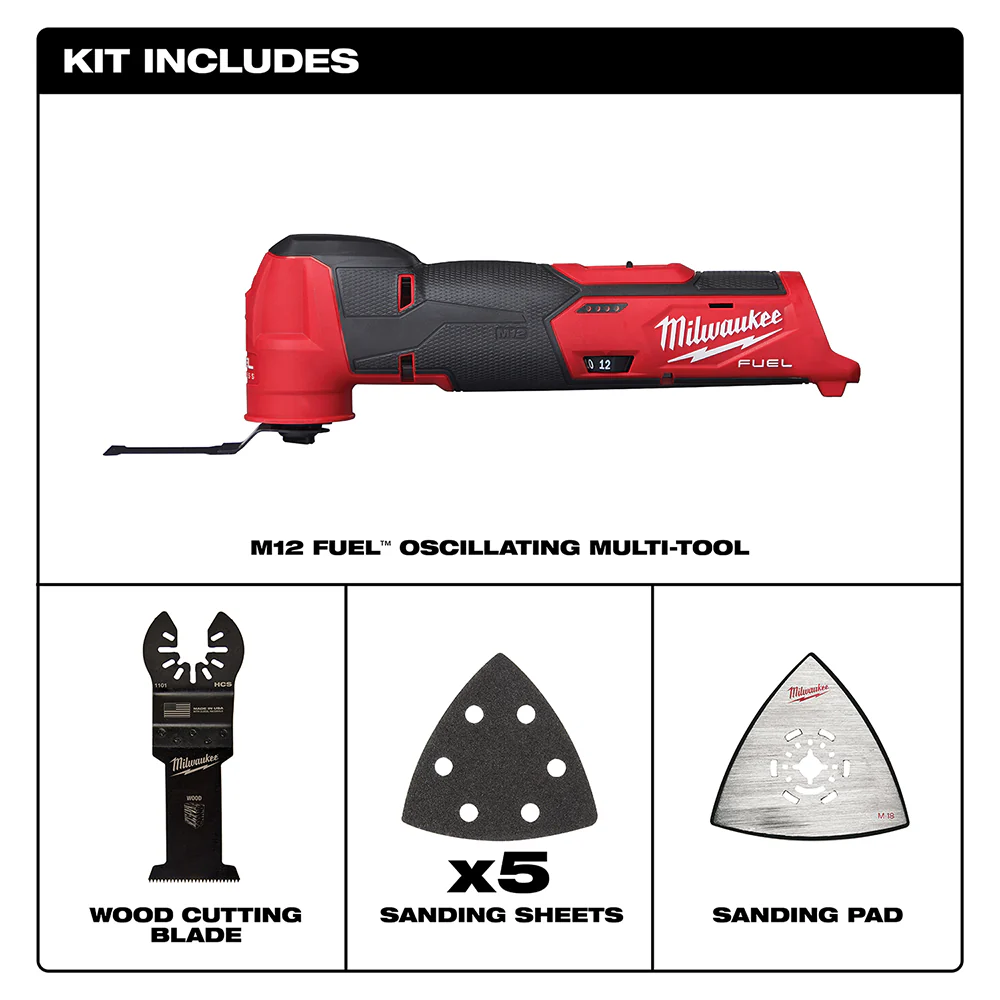 Milwaukee M12 FUEL Cordless Oscillating Multi-Tool - Tool Only - Image 2