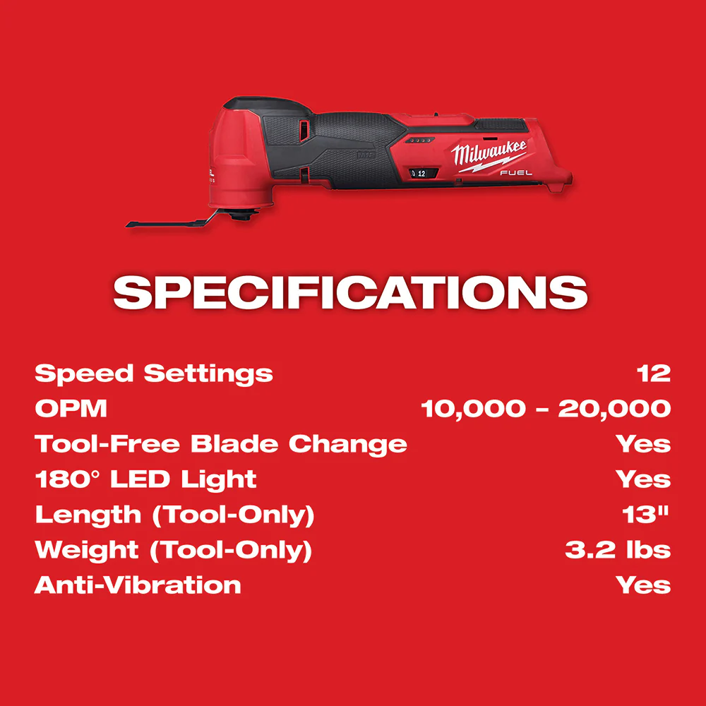 Milwaukee M12 FUEL Cordless Oscillating Multi-Tool Kit - Image 7