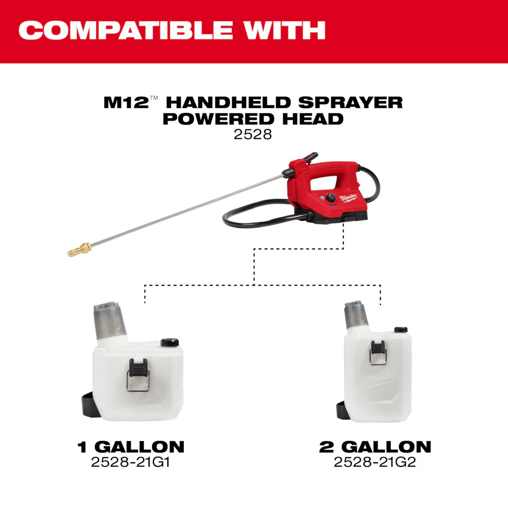 Milwaukee M12 Cordless 2 Gallon Handheld Sprayer Kit - Image 6