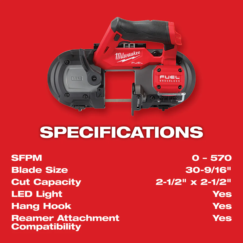 Milwaukee M12 FUEL Cordless Compact Band Saw Kit - Image 8