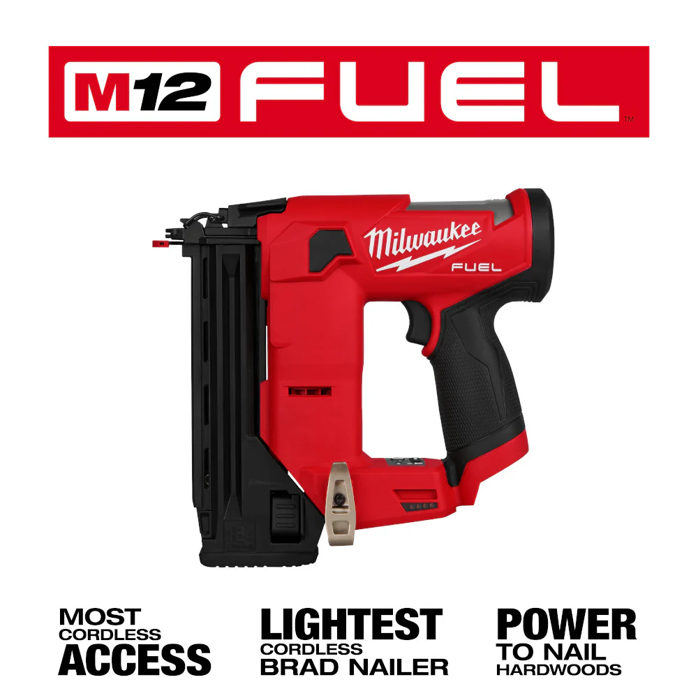Milwaukee M12 FUEL™ 18 Gauge Compact Brad Nailer - Tool Only - Image 4