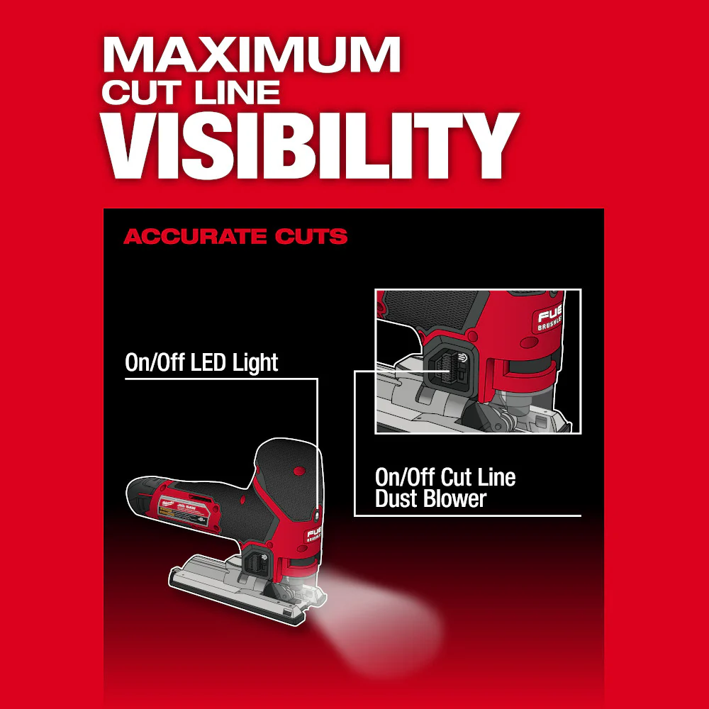 Milwaukee M12 FUEL™ Jig Saw - Tool Only - Image 6