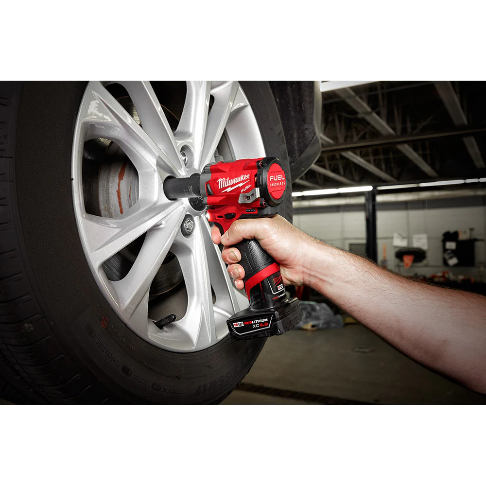 Milwaukee M12 FUEL Cordless Stubby 1/2" Impact Wrench  - Tool Only - Image 10