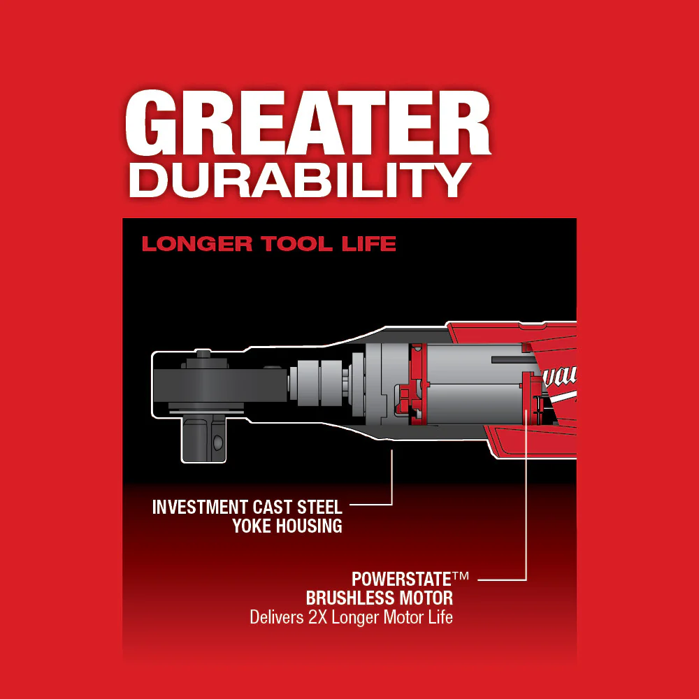 Milwaukee 2558-22 M12 FUEL™ 1/2" Ratchet 2 Battery Kit - Image 6