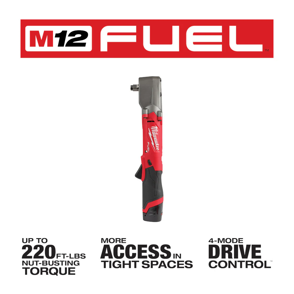 Milwaukee M12 FUEL 1/2" Right Angle Impact Wrench Kit - Image 3