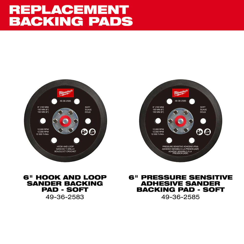 Milwaukee M12 FUEL™ 6" Random Orbital Sander - Tool Only(3/32") - Image 9
