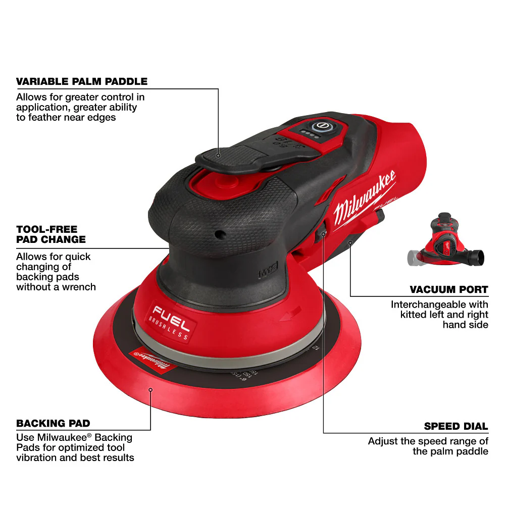 Milwaukee M12 FUEL™ 6" Random Orbital Sander Kit (3/16") - Image 4