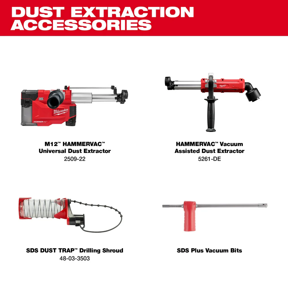 Milwaukee M18 Brushless 1" SDS Plus D-Handle Rotary Hammer - Tool Only - Image 6