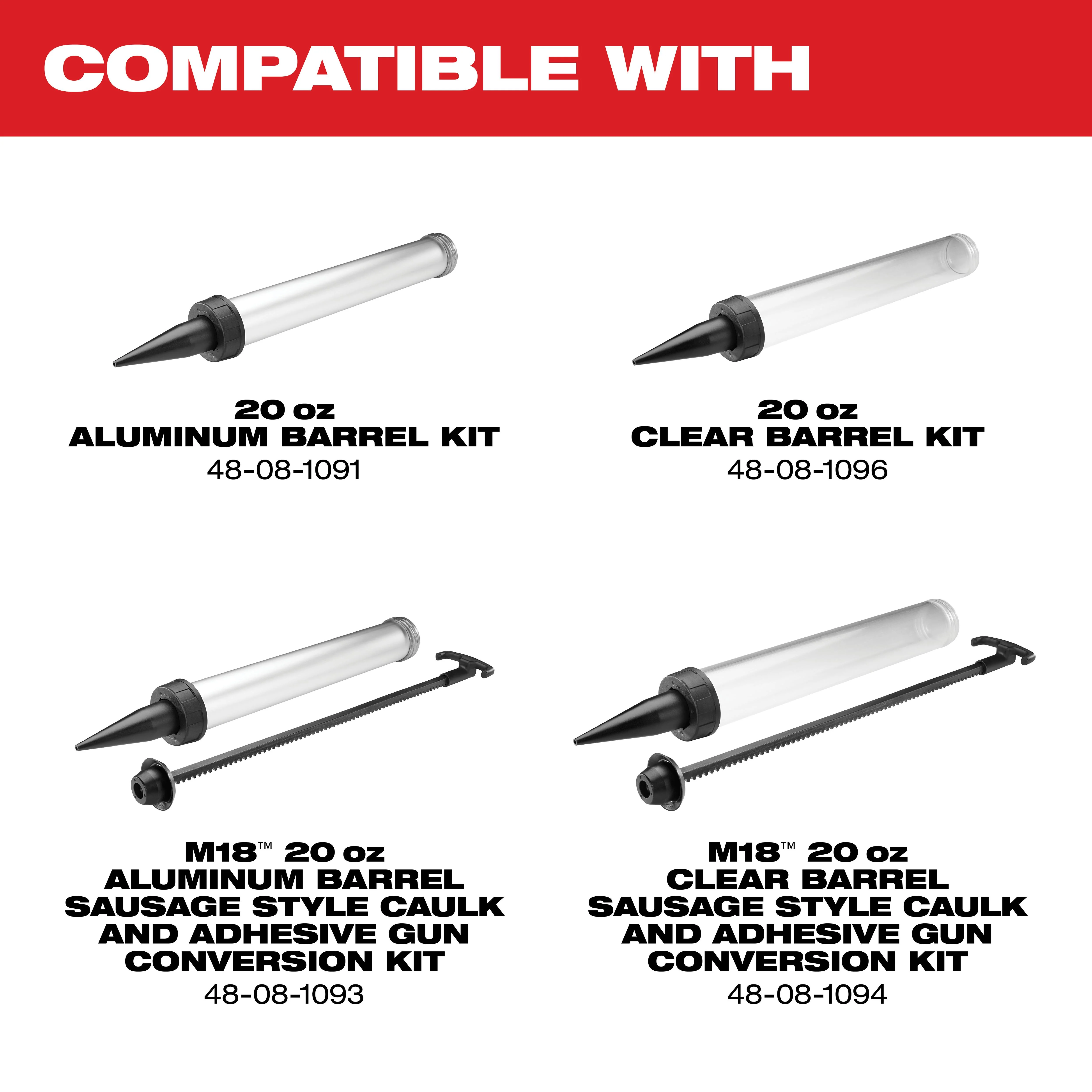 Milwaukee M18 Cordless 20 oz Sausage Style Caulk and Adhesive Gun Kit - Image 3