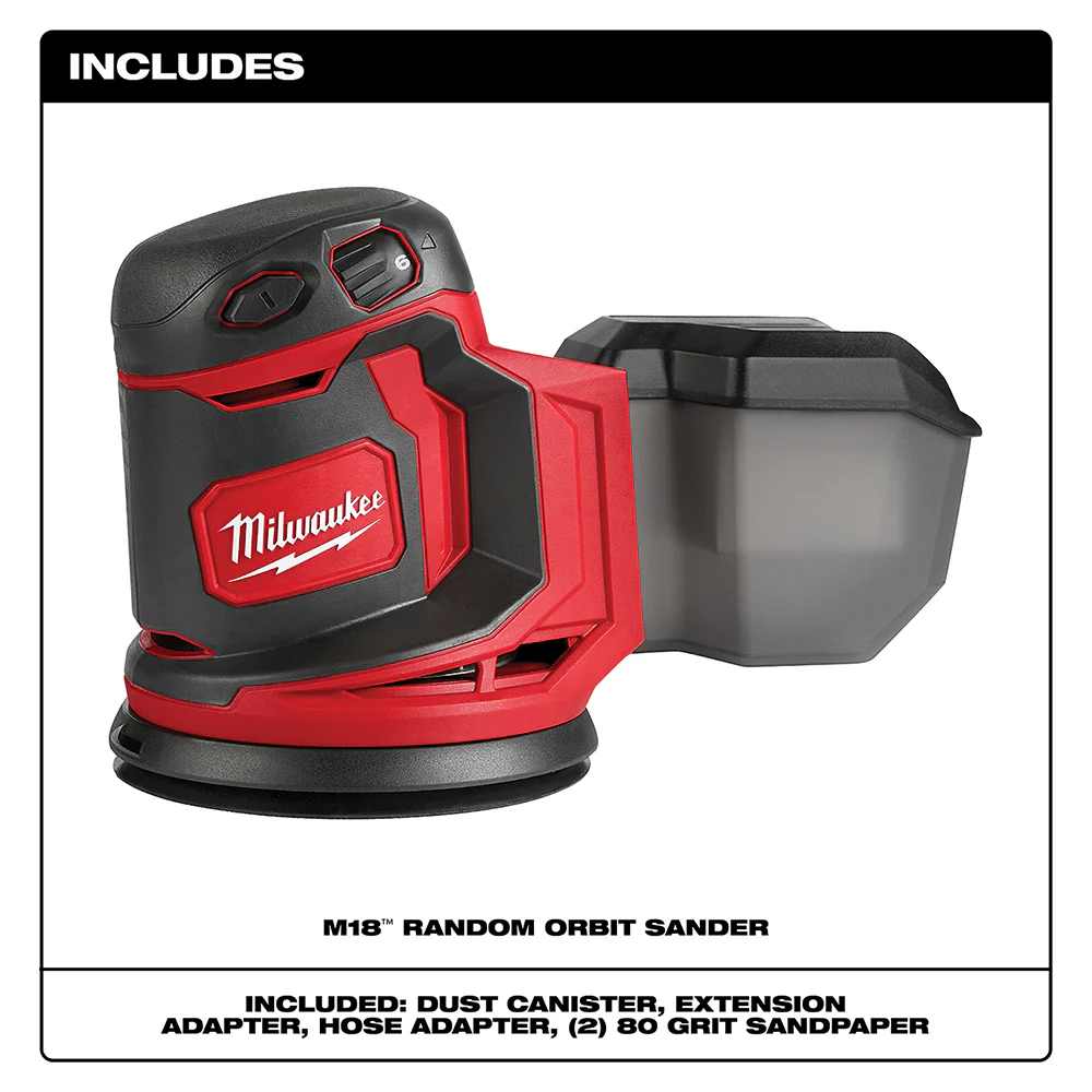 Milwaukee M18 Cordless Random Orbit Sander - Tool Only - Image 2