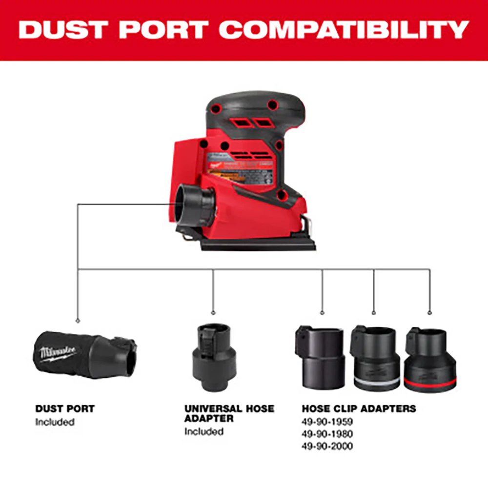 Milwaukee M18 Orbital 1/4 Sheet Sander - Tool Only - Image 5
