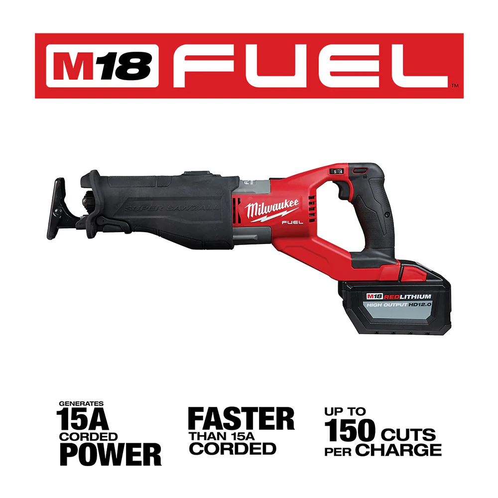 Milwaukee M18 FUEL Cordless SUPER SAWZALL Reciprocating Saw Kit - Image 3