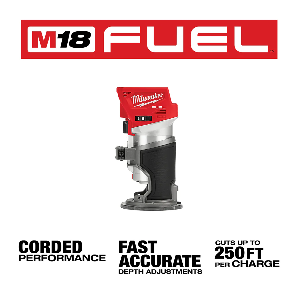 Milwaukee M18 FUEL Cordless Compact Router - Tool Only - Image 3