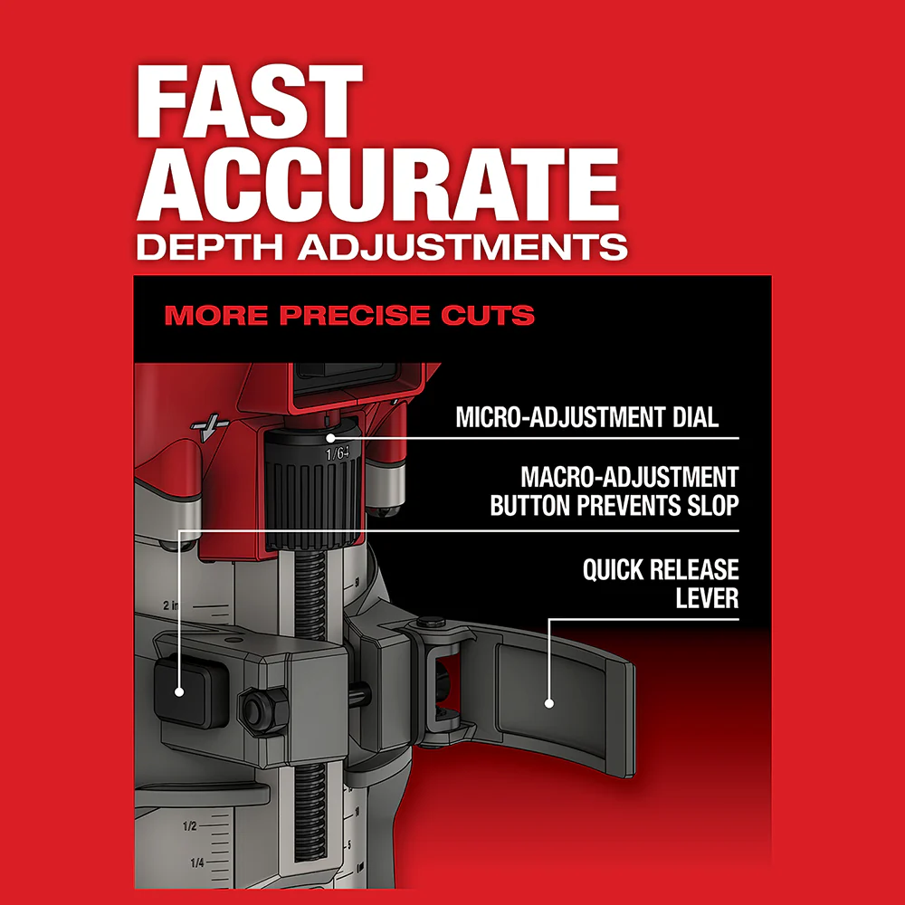 Milwaukee M18 FUEL Cordless Compact Router - Tool Only - Image 5