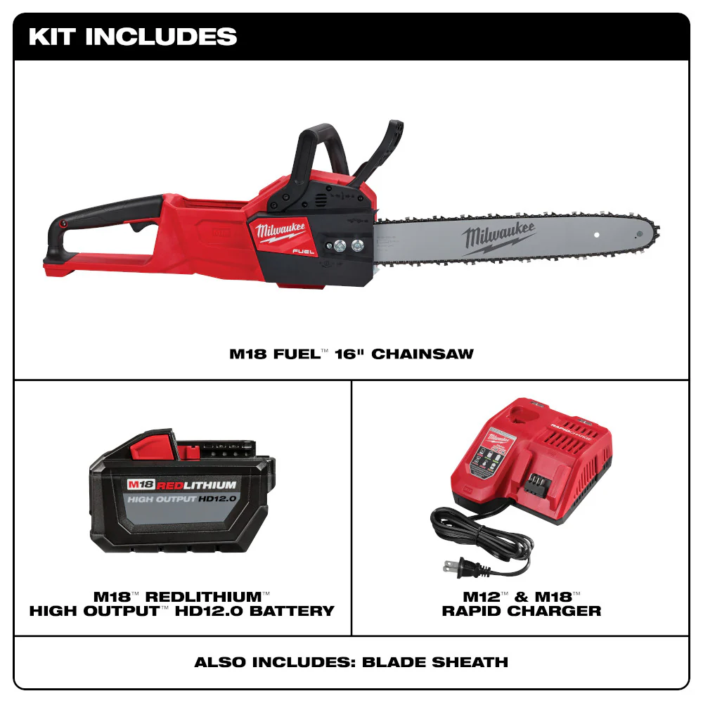 Milwaukee M18 FUEL Cordless 16" Chainsaw Kit - Image 3