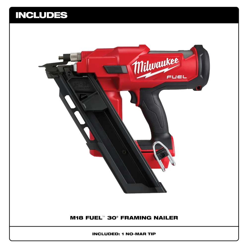 Milwaukee M18 FUEL Cordless 30 Degree Framing Nailer  - Tool Only - Image 3