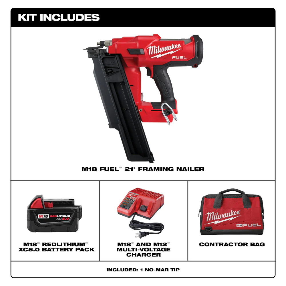 Milwaukee M18 FUEL Cordless 30 Degree Framing Nailer Kit - Image 3